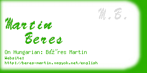 martin beres business card